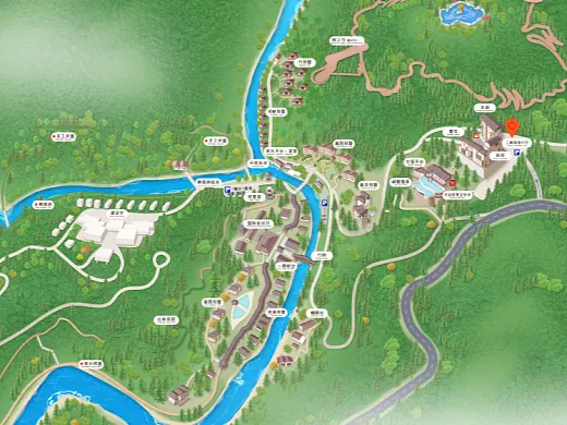 潭门镇结合景区手绘地图智慧导览和720全景技术，可以让景区更加“动”起来，为游客提供更加身临其境的导览体验。